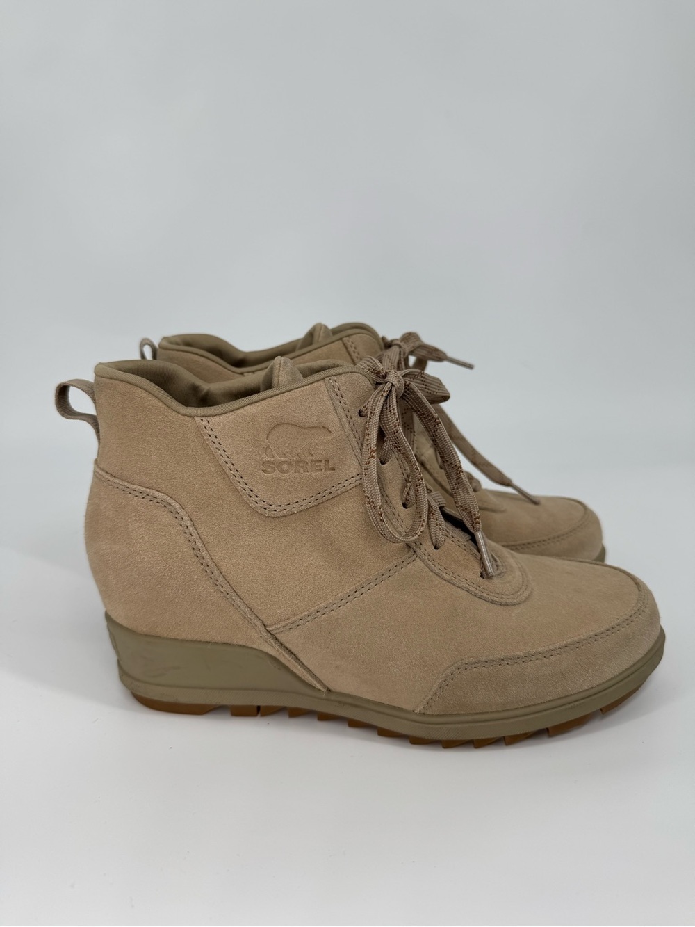 Sorel Women's Evie Sport Lace Waterproof Winter Wedge Gorpcore Booties Size 8.5
